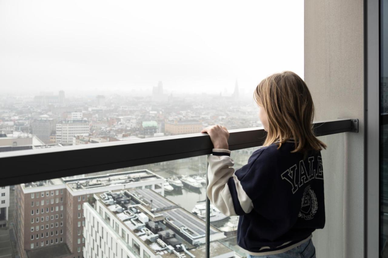 Uniek Appartement - Mooiste En Hoogste Uitzicht Op Antwerpen! - Incl Gratis Parking Bagian luar foto